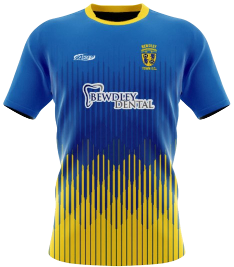 Bewdley Town Home replica Shirt. Juniors to Adults sizes. 100% Polyester.